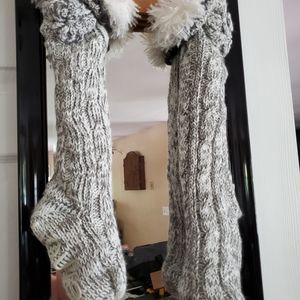 Lemon grip non slip fur slipper socks